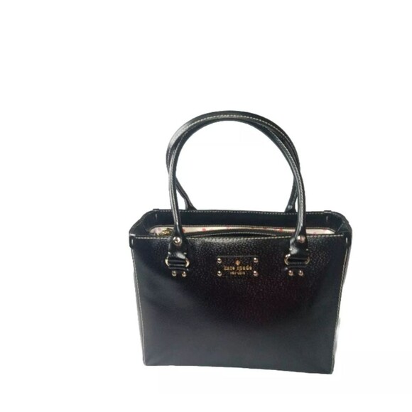 Kate Spade Wellesley Quinn Black Leather Tote Handbag Purse WKRU1428 - Picture 5 of 13